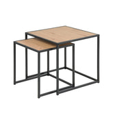 Set 2 masute de cafea maro din MDF Seaford Actona